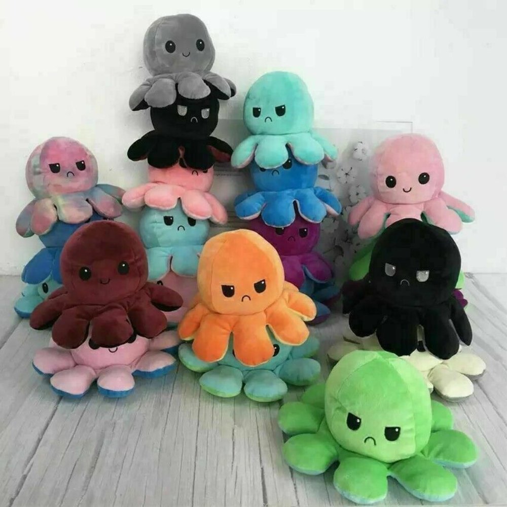 Reversible Flip Octopus Plush Stuffed Animal